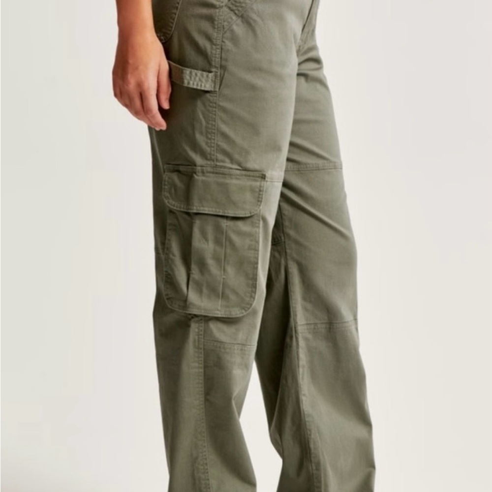 Abercrombie & fitch curve love relaxed fit cargo pants high rise sz 36/22